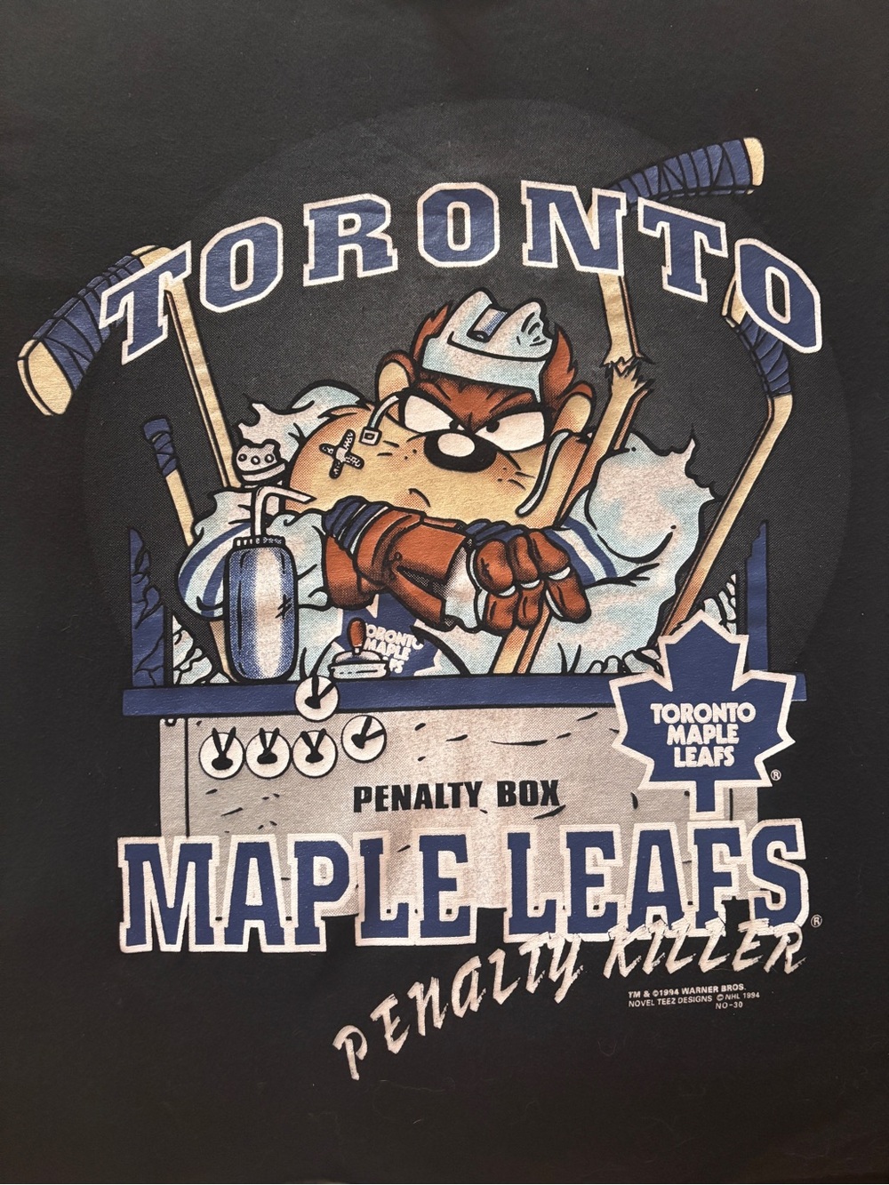 1994 Toronto Maple Leafs Taz Penalty Box Novel Teez Size Medium